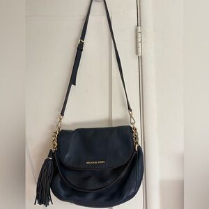 Michael Kors Navy Leather Shoulder Bag